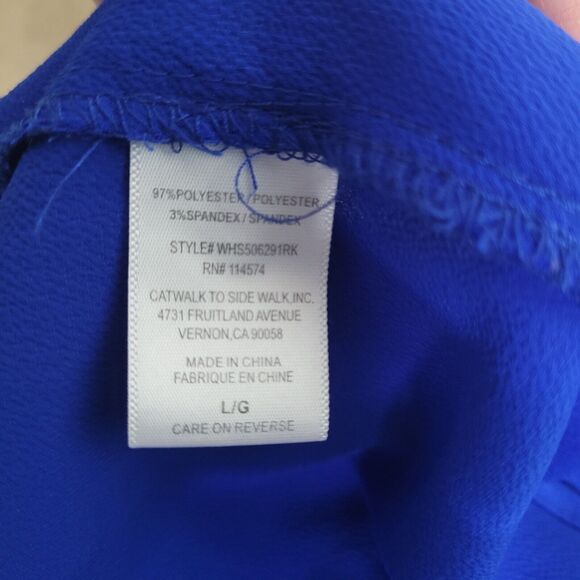 Pleione Anthropologie Large Blouse Women tunic top round neck ruffle flutter - Picture 6 of 7